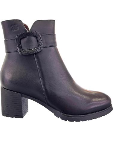 TREINTAS BLACK LEATHER ANKLE BOOTS WITH BLOCK HEEL, MODEL 30S 4215 VARIOS COLORES