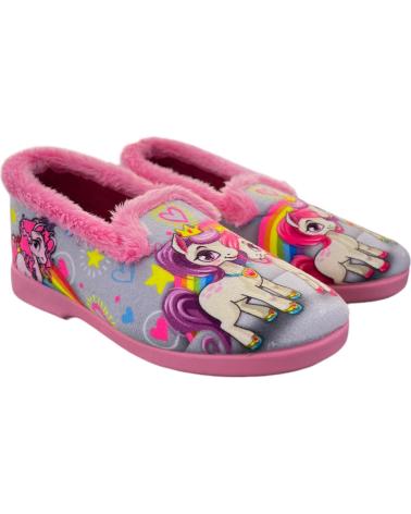 ALCALDE EINHORN HAUSSCHUHE FÜR MÄDCHEN 16010 GRAU VARIOS COLORES