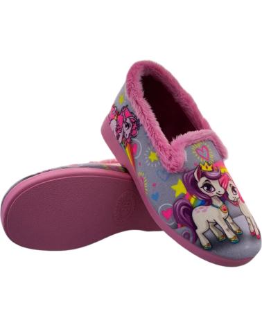 ALCALDE EINHORN HAUSSCHUHE FÜR MÄDCHEN 16010 GRAU VARIOS COLORES