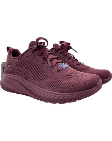 SKECHERS BOBS SQUAD CHAOS - FACE OFF 117209 PFLAUME MAUVE SNEAKER MALVA