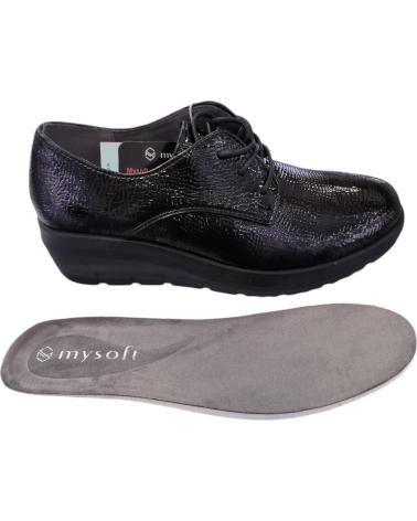 MYSOFT KEILABSATZSCHUH MIT SCHNÜRSENKELN 24M583 SCHWARZ VARIOS COLORES