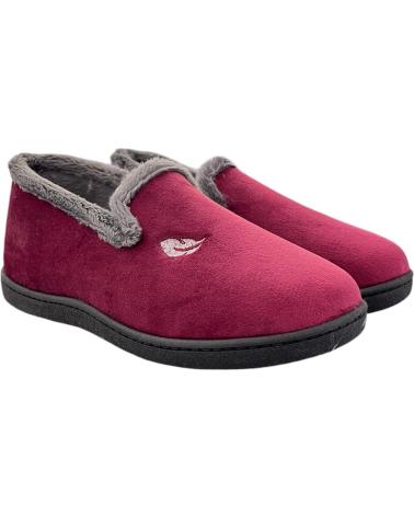 PLUMAFLEX CLOSED HOUSE SLIPPERS 12203 HOLLAND BURGUNDY WITH TASSEL BURDEOS
