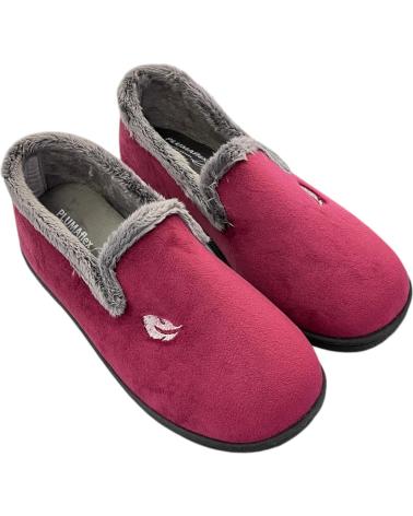 PLUMAFLEX CLOSED HOUSE SLIPPERS 12203 HOLLAND BURGUNDY WITH TASSEL BURDEOS