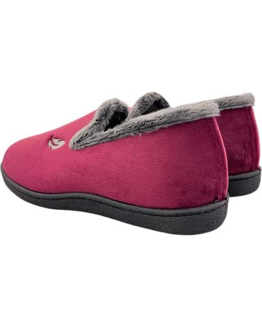 PLUMAFLEX CLOSED HOUSE SLIPPERS 12203 HOLLAND BURGUNDY WITH TASSEL BURDEOS