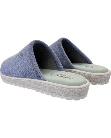 PLUMAFLEX HAUSSCHUHE MODELL 80009 JEANS BLAU MIT GESCHLOSSENER SPITZE AZUL