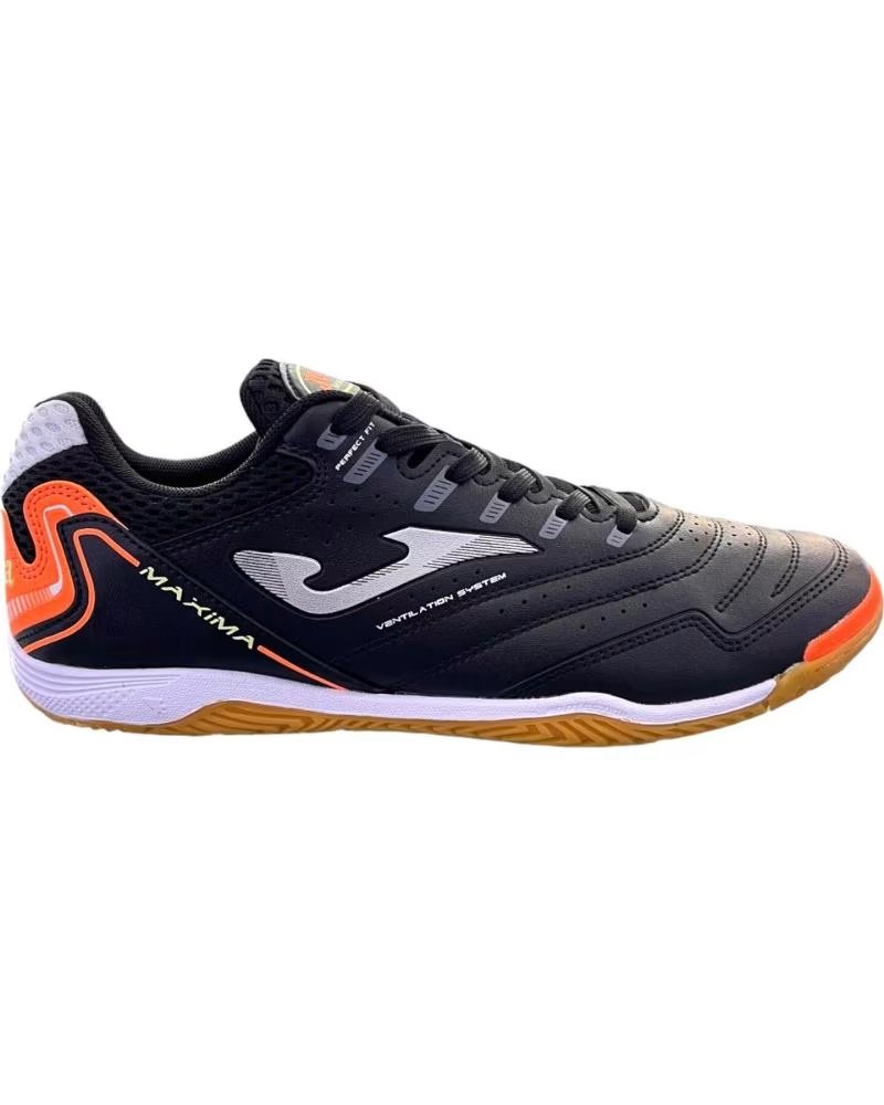ZAPATILLAS FÚTBOL SALA JOMA MAXIMA 2301 MAXS-2301IN NEGRO NARANJA NEGRO