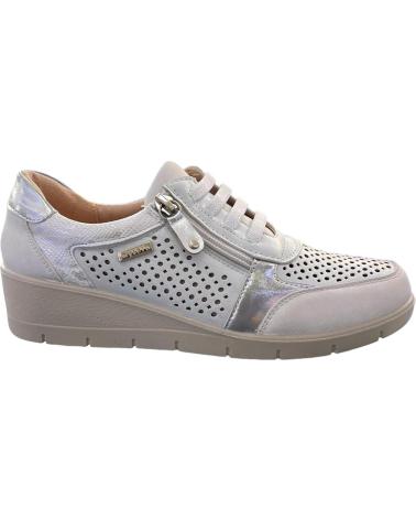 MYSOFT SNEAKER CON CUÑA 24M206 - ESTILO CASUAL PERFORADO BLANCO PLATEADO VARIOS COLORES