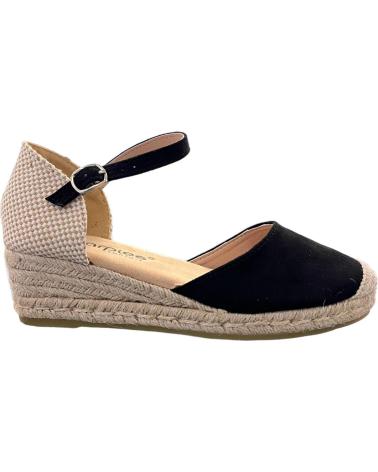 AMARPIES SANDALIA DE CUÑA ACX 26481 - ESTILO ESPARTO NEGRO VARIOS COLORES