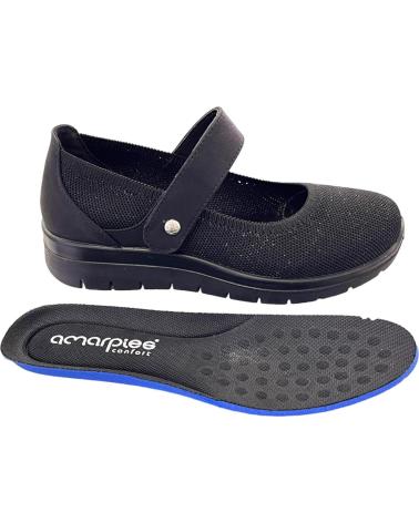AMARPIES SPORTLICHE MARY-JANES AMD26332 SCHWARZ MIT KLETTVERSCHLUSS VARIOS COLORES