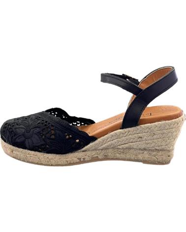 DTORRES JUTE SANDAL WITH LEATHER STRAP 5004 BLACK VARIOS COLORES