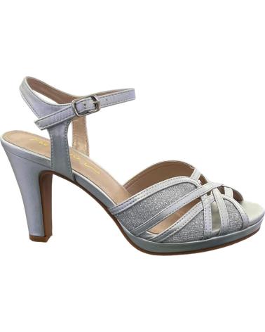 PRESTIGIO C-428 SILVER PARTY SANDALS WITH CRISS-CROSS STRAPS AND ANKLE BUCKLE VARIOS COLORES