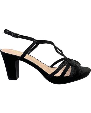 PRESTIGIO C-408 BLACK PARTY SANDALS WITH DELICATE STRAPS AND BLOCK HEEL VARIOS COLORES