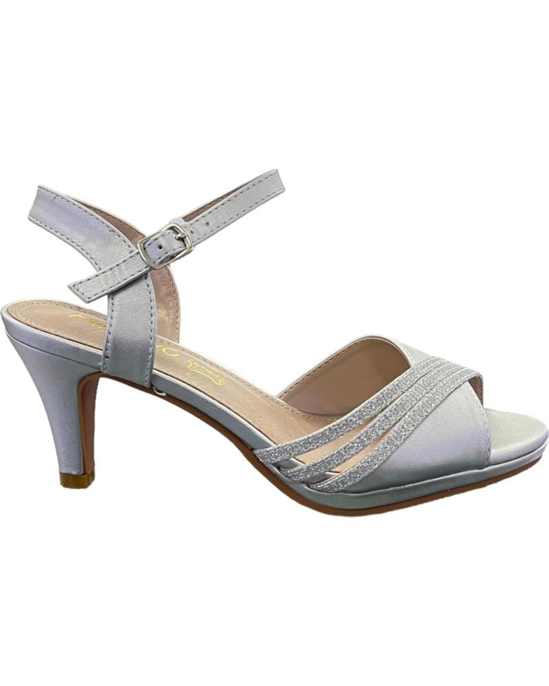 PRESTIGIO C-400 SILVER PARTY HEEL SANDALS VARIOS COLORES