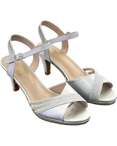 PRESTIGIO C-400 SILVER PARTY HEEL SANDALS VARIOS COLORES