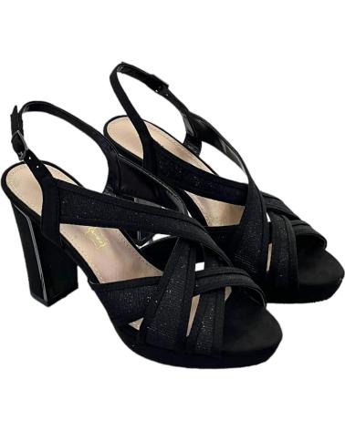 PRESTIGIO C-437 BLACK BLOCK HEEL PARTY SANDALS VARIOS COLORES