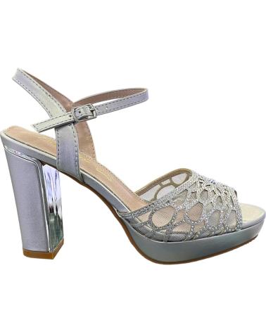 PRESTIGIO C-443 SILVER WIDE HEEL & PLATFORM PARTY SANDALS VARIOS COLORES