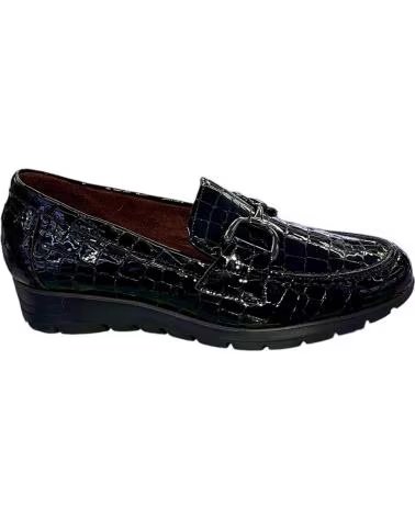 MOCASSINS PITILLOS 080-109 COM FIVELA E ACABAMENTO TEXTURIZADO PRETO NEGRO