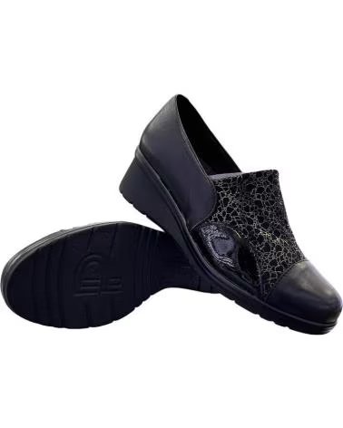 PITILLOS SLIPPER 5322 AUS LEDER UND LYCRA SCHWARZ NEGRO