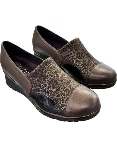 PITILLOS SLIPPER 5322 AUS LEDER UND LYCRA SCHWARZ NEGRO