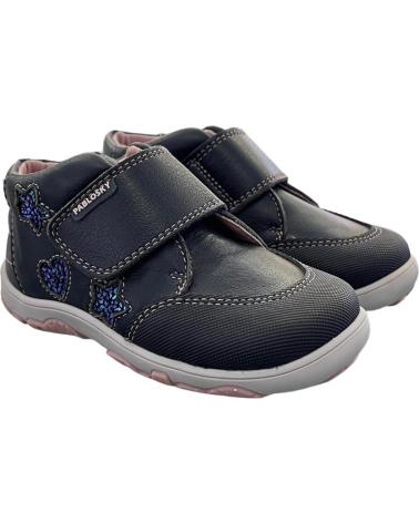 PABLOSKY 015824 LEDERSTIEFEL MIT KLETTVERSCHLUSS IN PILZ-MARINEBLAU VARIOS COLORES