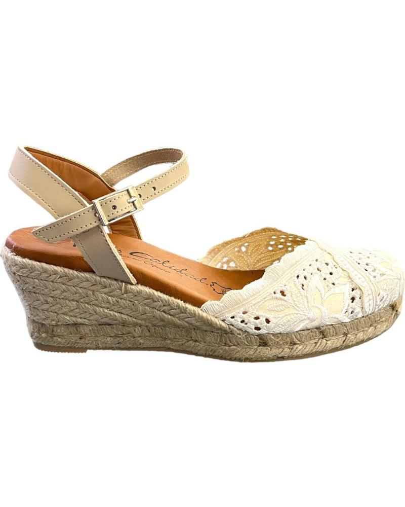 DTORRES 5004 JUTE AND BEIGE LEATHER SANDALS VARIOS COLORES