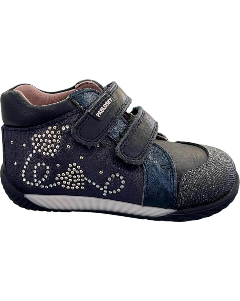 PABLOSKY LEATHER VELCRO BOOT 036325 MUSHROOM NAVY VARIOS COLORES