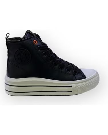 REFRESH HIGH-TOP SNEAKER 170934 MIT PLATEAU UND SEITLICHEM REISSVERSCHLUSS - WEISS ODER SCHWARZ BLANCO