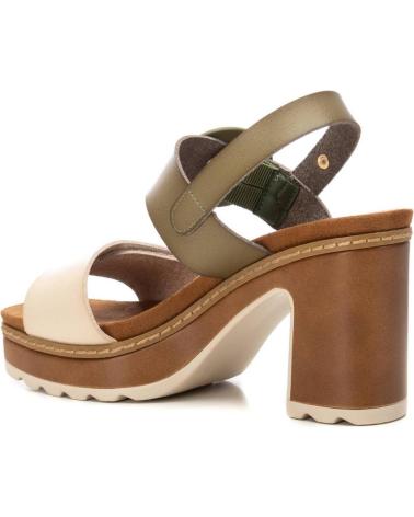 XTI SANDALIA DE TACÓN ANCHO MODELO 144088 KAKI KAKI