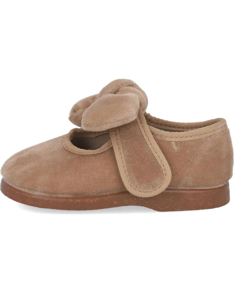 BUBBLE BOBBLE 155-10 SAMT-SPANGENSCHUHE MIT SCHLEIFE, ZIMTBRAUN CANELA