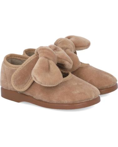 BUBBLE BOBBLE 155-10 SAMT-SPANGENSCHUHE MIT SCHLEIFE, ZIMTBRAUN CANELA