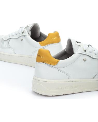 MARTINELLI NEWHAVEN 1660-2825S1 BASKETS BLANCHES AVEC DÉTAIL JAUNE BLANCO