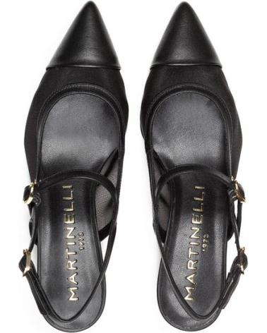 MARTINELLI CHAUSSURES SLINGBACK GAETA 1746 NOIR TALON 3CM NEGRO