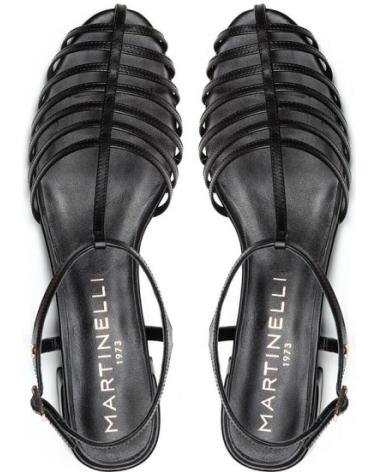 MARTINELLI PANARO 1759 SANDALIAS PLANAS NEGRAS NEGRO