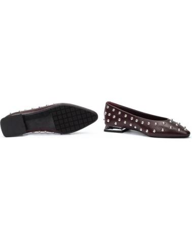 MARTINELLI BAILARINA DE PIEL PARA MUJER S009-B479P COLOR BURDEOS ROJO