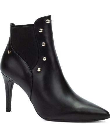 MARTINELLI THELMA 1489 BLACK HEELED ANKLE BOOTS WITH STUDS NEGRO