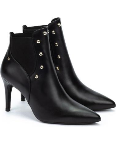 MARTINELLI THELMA 1489 BLACK HEELED ANKLE BOOTS WITH STUDS NEGRO