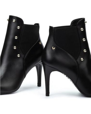 MARTINELLI THELMA 1489 BLACK HEELED ANKLE BOOTS WITH STUDS NEGRO