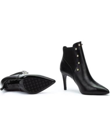 MARTINELLI THELMA 1489 BLACK HEELED ANKLE BOOTS WITH STUDS NEGRO