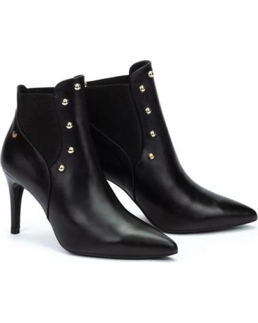 MARTINELLI THELMA 1489 BLACK HEELED ANKLE BOOTS WITH STUDS NEGRO