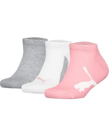 PUMA SOCKEN KNÖCHEL PACK 3 FARBEN ROSA, WEISS UND GRAU ROSA