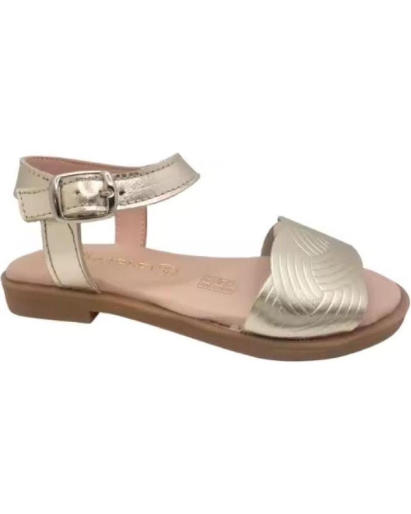 SANDALIA DE PIEL KATOSINES CON HEBILLA - DORADO VARIOS COLORES