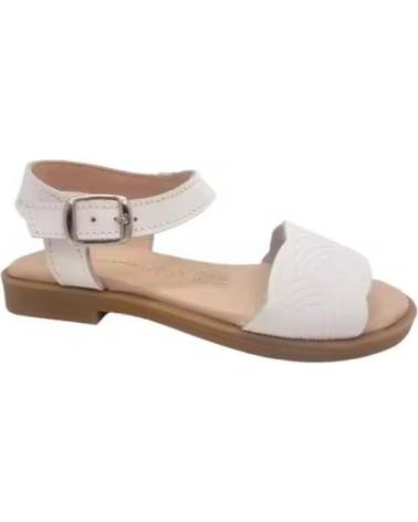 SANDALIA DE PIEL KATOSINES CON HEBILLA - BLANCO BLANCO