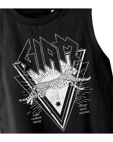 NAME IT ÄRMELLOSES SCHWARZES T-SHIRT MIT LEOPARDENPRINT FÜR MÄDCHEN NAME IT NEGRO