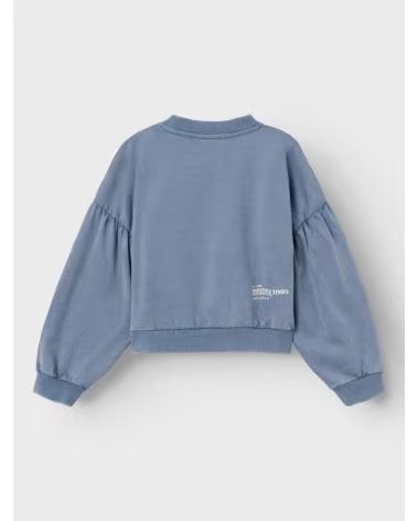 NAME IT FELPA NAME IT BAMBINA BLU NAVY CON MANICHE A SBUFFO AZUL