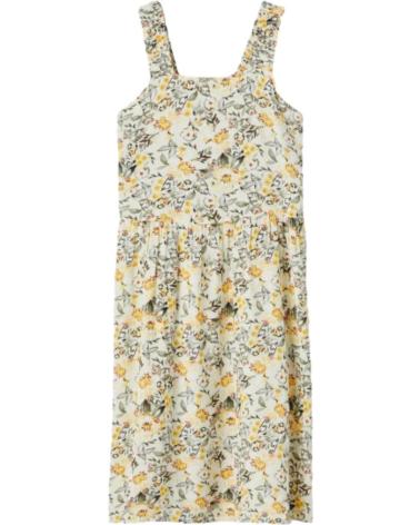 NAME IT VESTIDO DE TIRANTES CON ESTAMPADO FLORAL PARA NIÑA AMARILLO