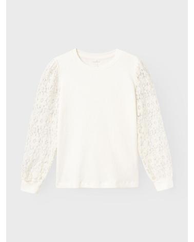 NAME IT TOP DE MANGA LARGA CON DETALLE TEXTURIZADO BEIGE