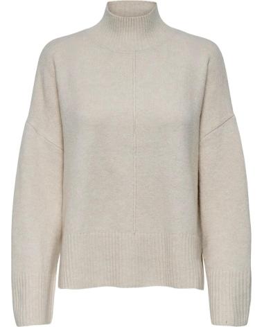ONLY PULL COL ROULÉ 15353184 COULEUR BEIGE BEIGE