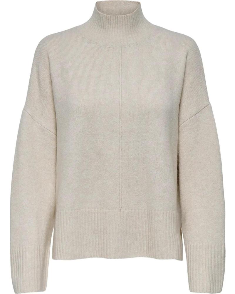 ONLY PULL COL ROULÉ 15353184 COULEUR BEIGE BEIGE