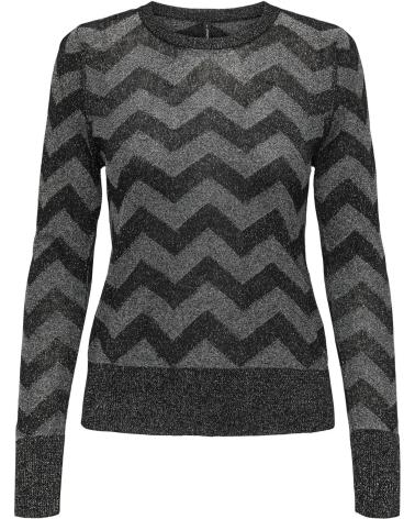 ONLY PULL À MOTIF ZIGZAG 15358443 NOIR NEGRO