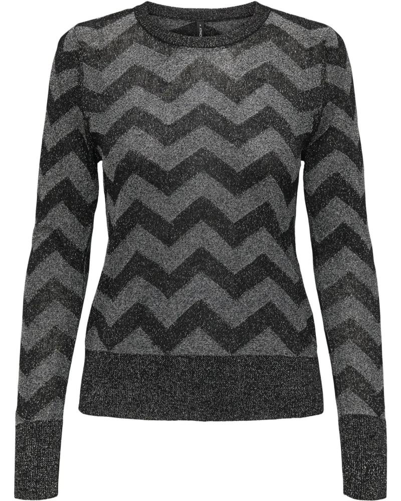 ONLY PULL À MOTIF ZIGZAG 15358443 NOIR NEGRO